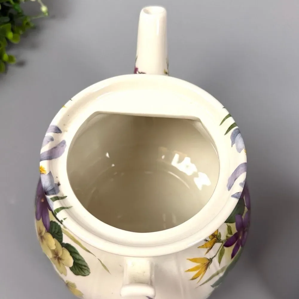Sadler Duchess Pattern Teapot England Porcelain Violets Flowers 32oz Vintage
